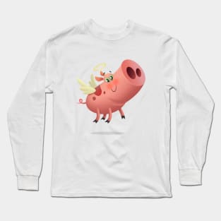 Angel pig Long Sleeve T-Shirt